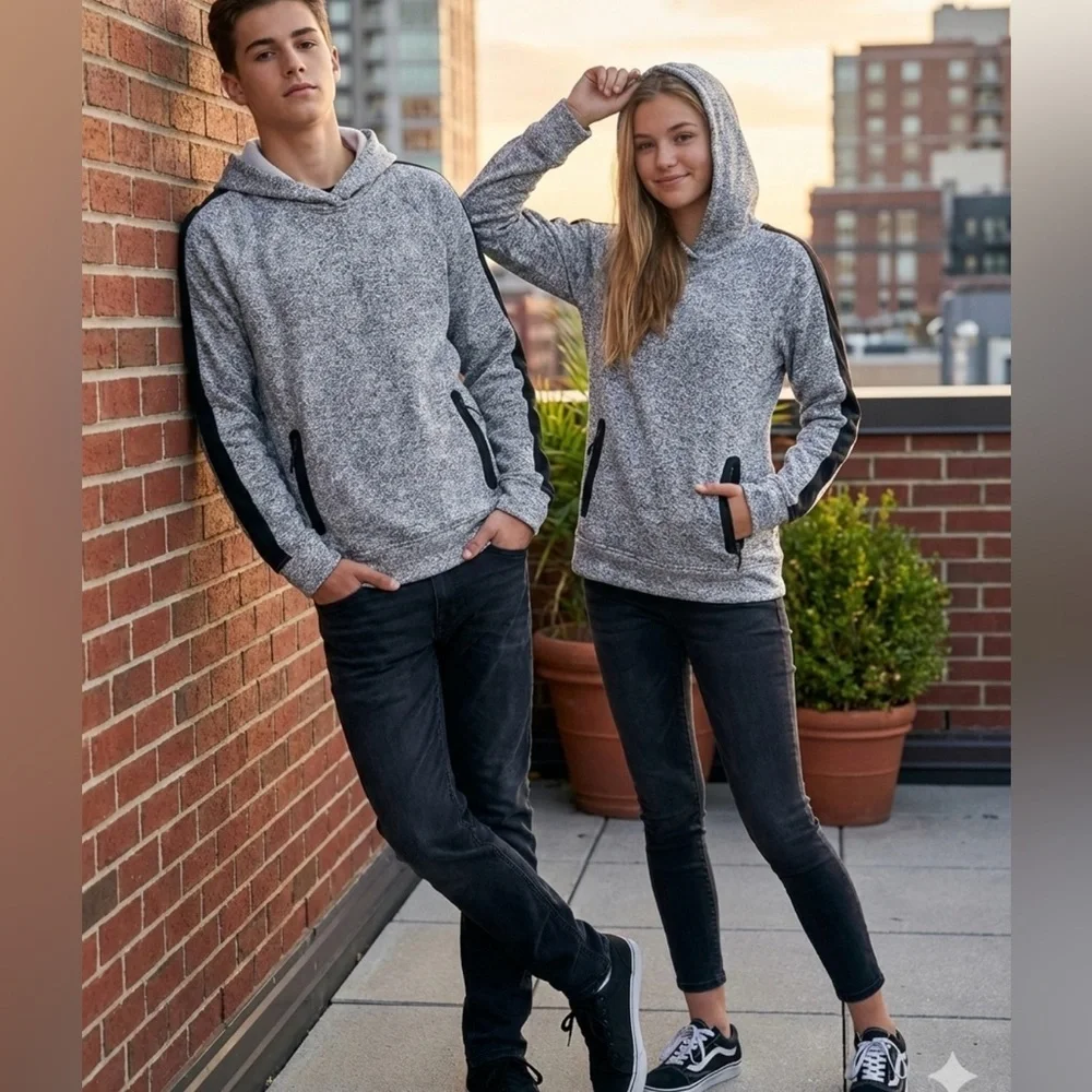 Gray BKC Unisex Hoodie Size L